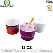 Tasse de papier jetables de crème glacée, papier bol (12oz-1)
